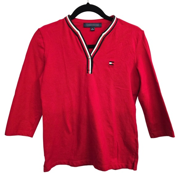 Tommy Hilfiger Red Knit Tops Bundle 2pcs Small coastal‎ Preppy Sporty  Casual - Picture 7 of 11